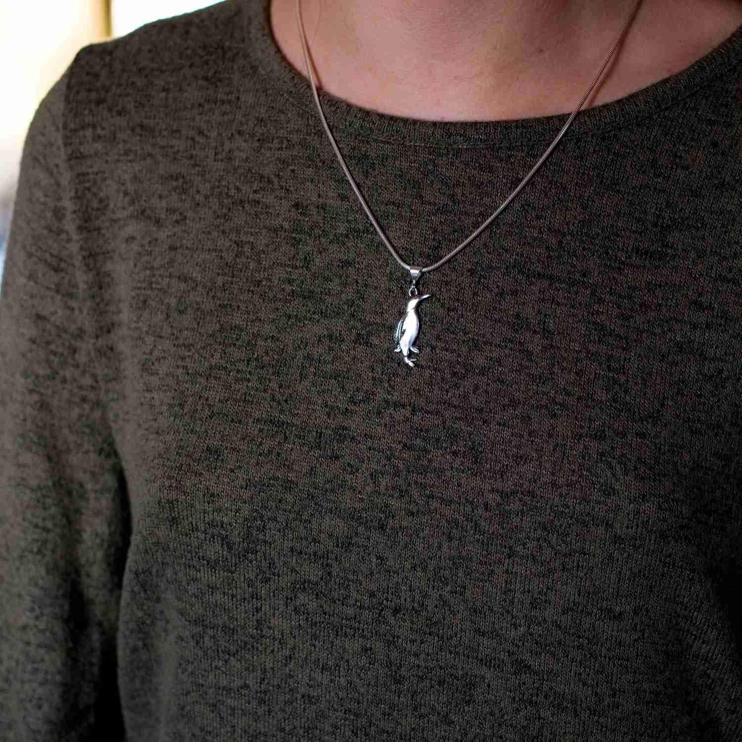 Sterling Silver Penguin Pendant