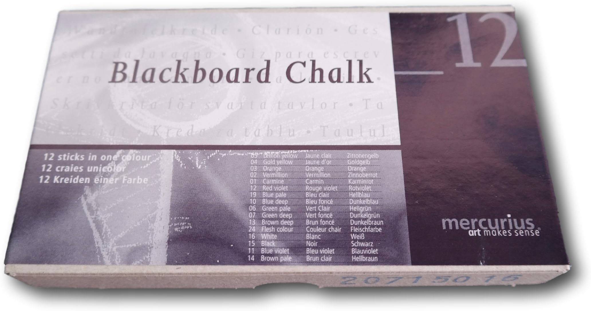 Mercurius Blackboard Chalk - White 12 pcs