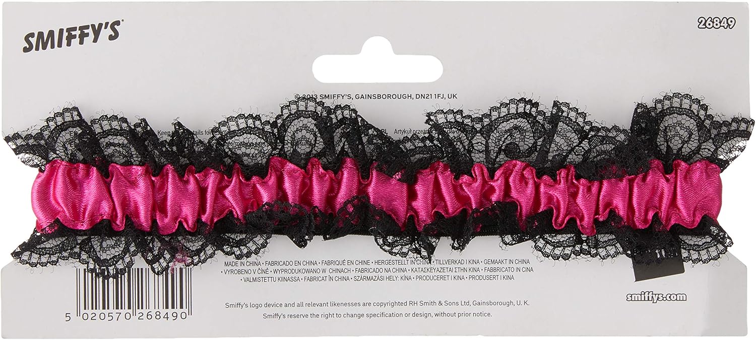 Smiffys Bride to Be Garter with Lace - Black/Pink : Smiffys: Clothing, Shoes & Jewelry