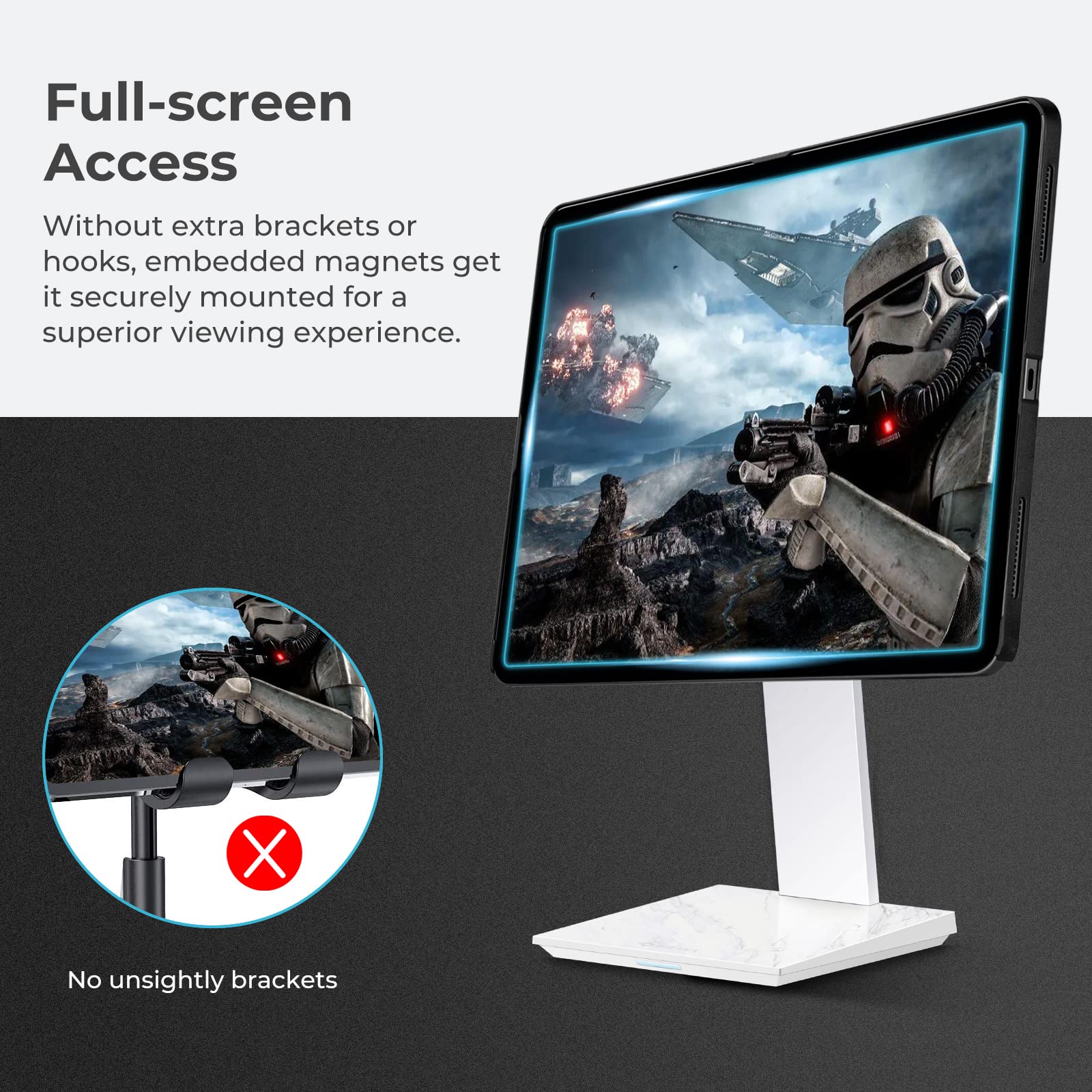 PITAKA Magnetic iPad Stand [MagEZ] Adjustable iPad and Tablet