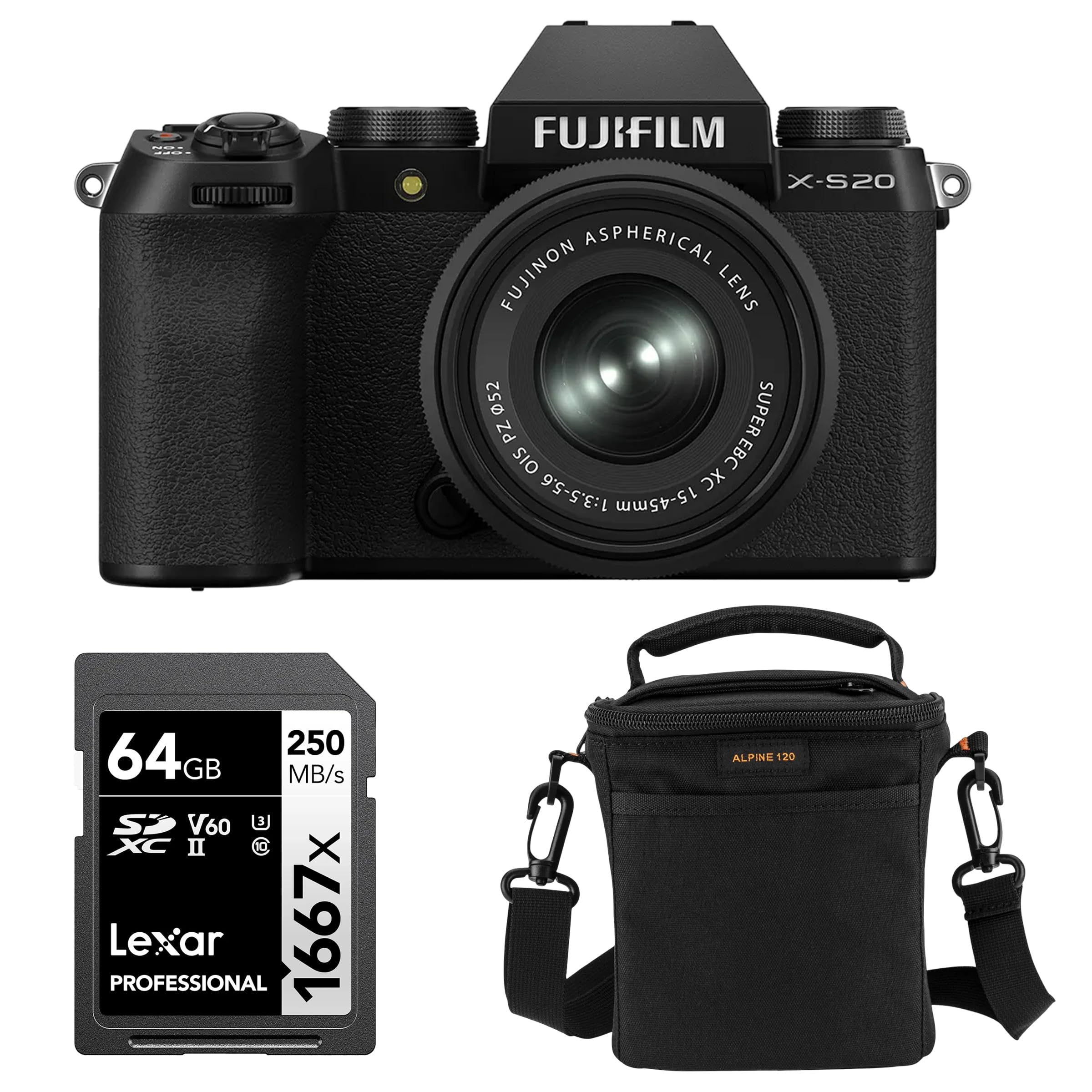 Amazon.com : X-S20 Mirrorless Camera with XC 15-45mm f/3.5-5.6 OIS