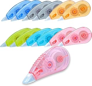 White Correction Tape, 12 Pack, 13.13 Feet Correction Tape for School And Office, Easy To Use Applicator for Instant Corrections