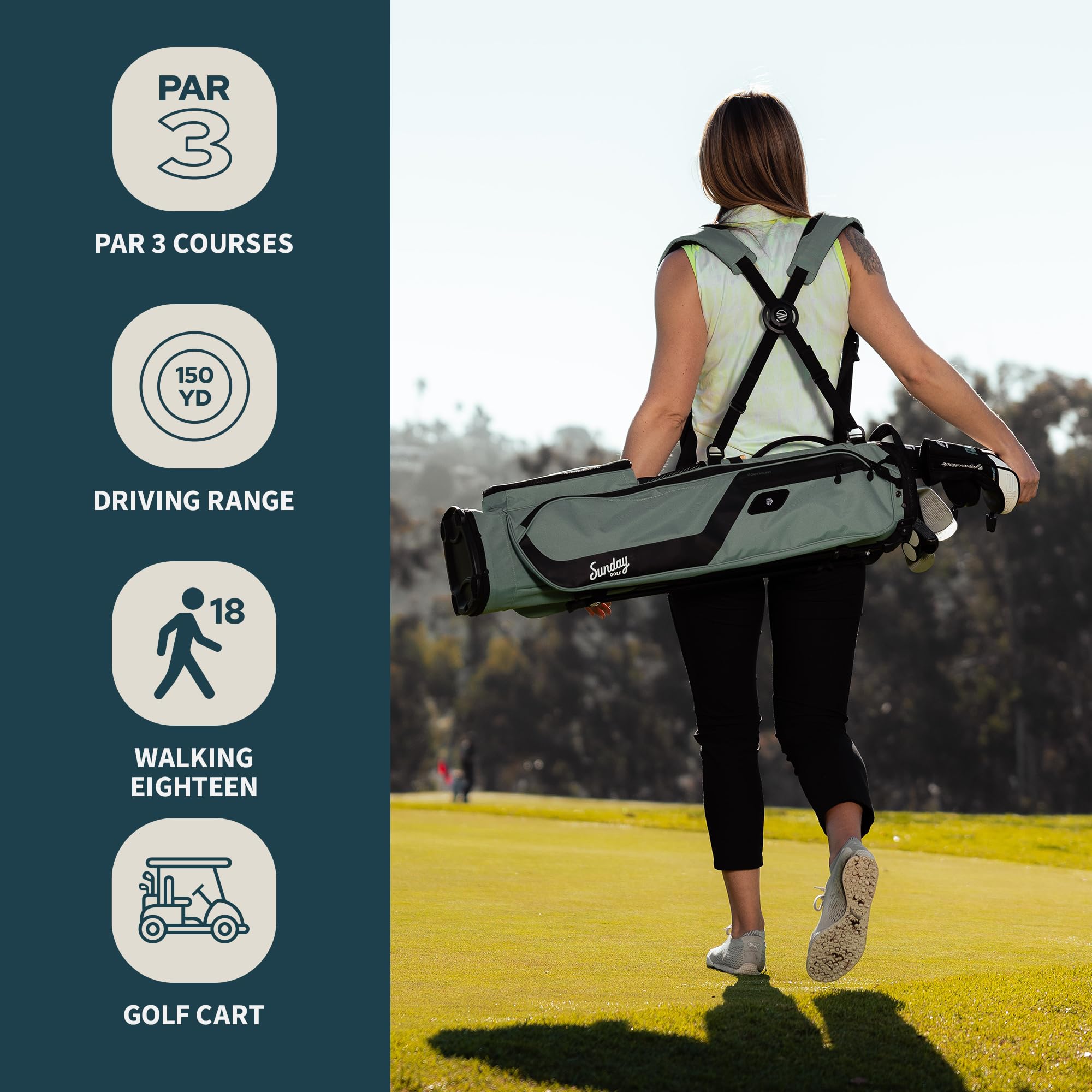 Amazon.co.jp: サンデーゴルフのエルカミノゴルフバッグ - ダブル
