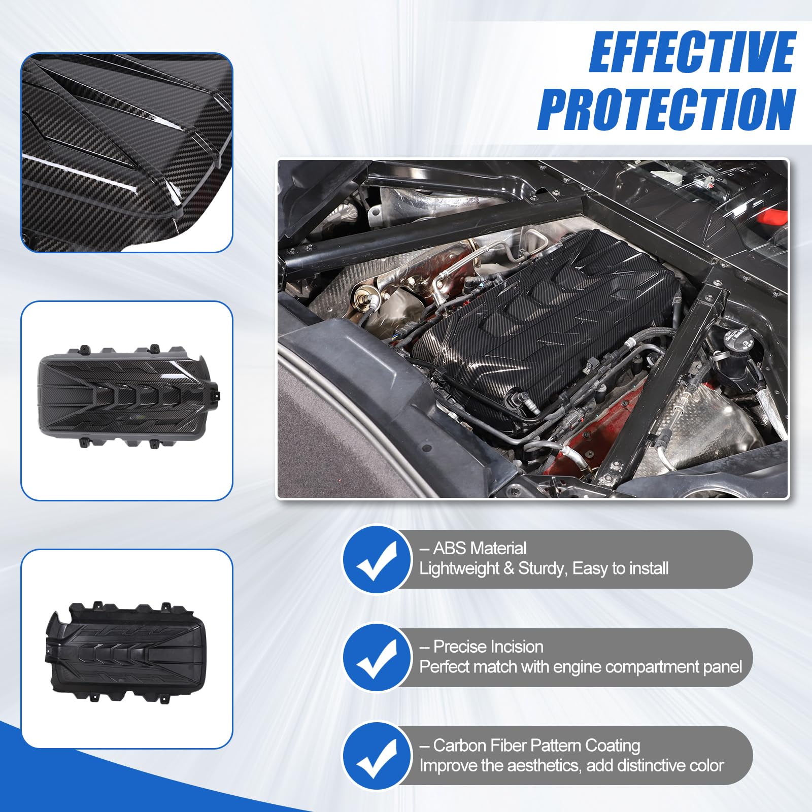 ２０２４年式　コルベット　C8 V型エンジン用カバー Amazon.com: Engine Cover Replacement Compatible with