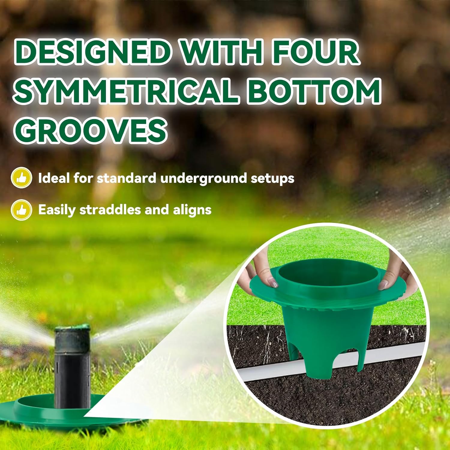Lawn Sprinkler Head Protector, Sprinkler Head Guards That Can Be Cut to Size - 12 Pcs