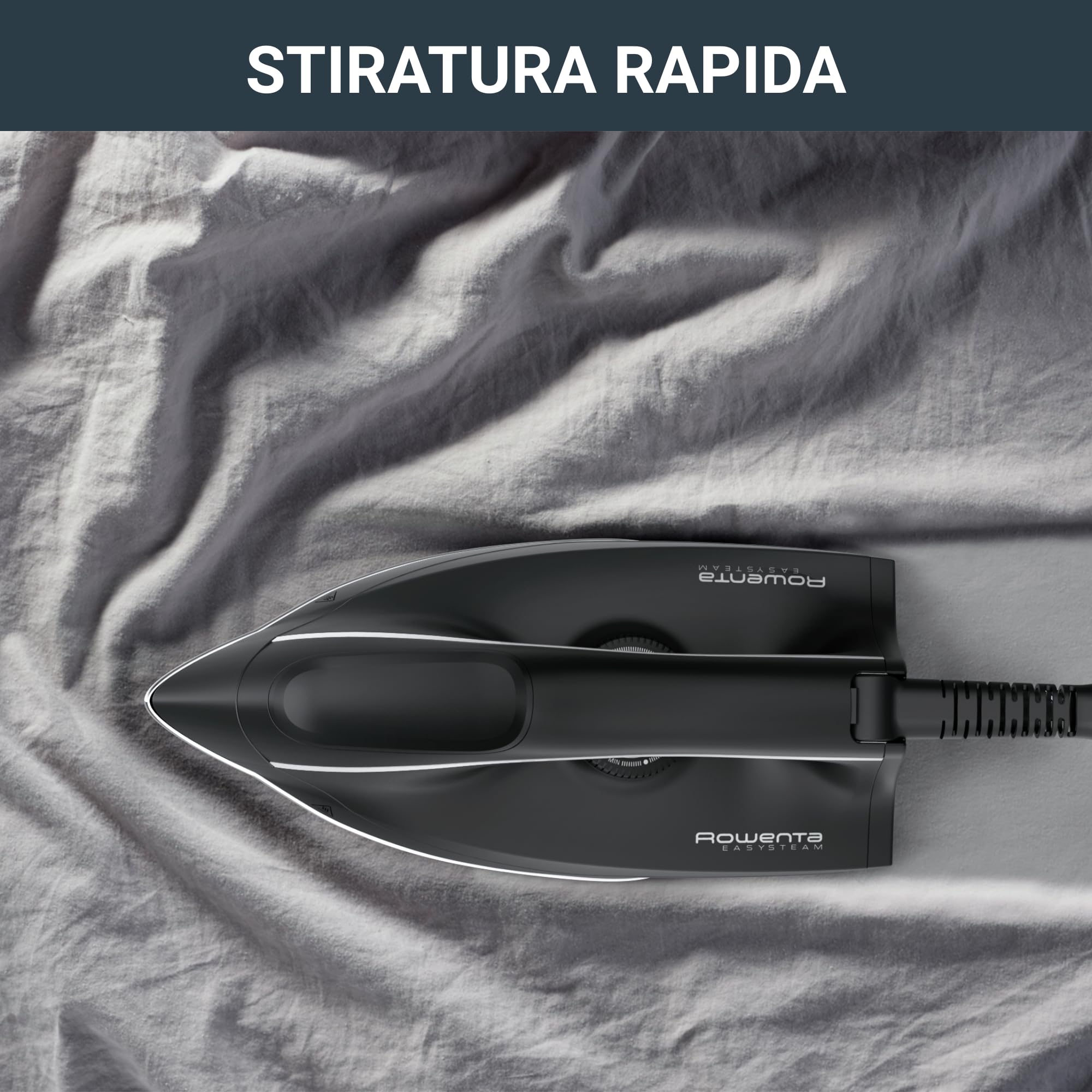 Rowenta Easy Steam, Ferro da Stiro con Generatore di Vapore ad Alte Prestazioni, Vapore Continuo da 110 g/min, Colpo Vapore da 230 g/min, Pressione 5.2 bar, Serbatoio da 1,4 L, Modalità Eco, VR5121