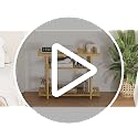 Bamboo TV Stand, Small TV Stands for up to 32 Inch, 3-Tier Console Table with Storage, Narrow Entryway Table for Bedroom, Sturdy Entertainment Center TV Shelf for Corner Small Space image 7