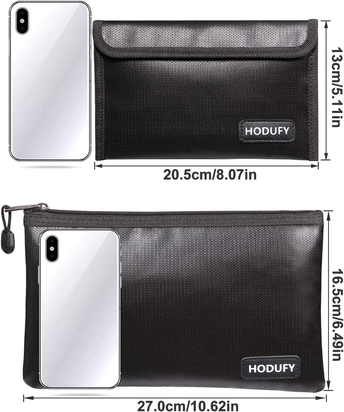 Fireproof Money Bag - 10.6"x6.7" & 5"x8" Small Fireproof Bags, Bank Deposit & Passport Safe Storage Envelope - Image 4