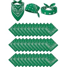 Unittype 100 Pieces Paisley Bandanas Bulk Unisex Cowboy Bandanas Assorted Headband Square Scarf for Western Party Costume
