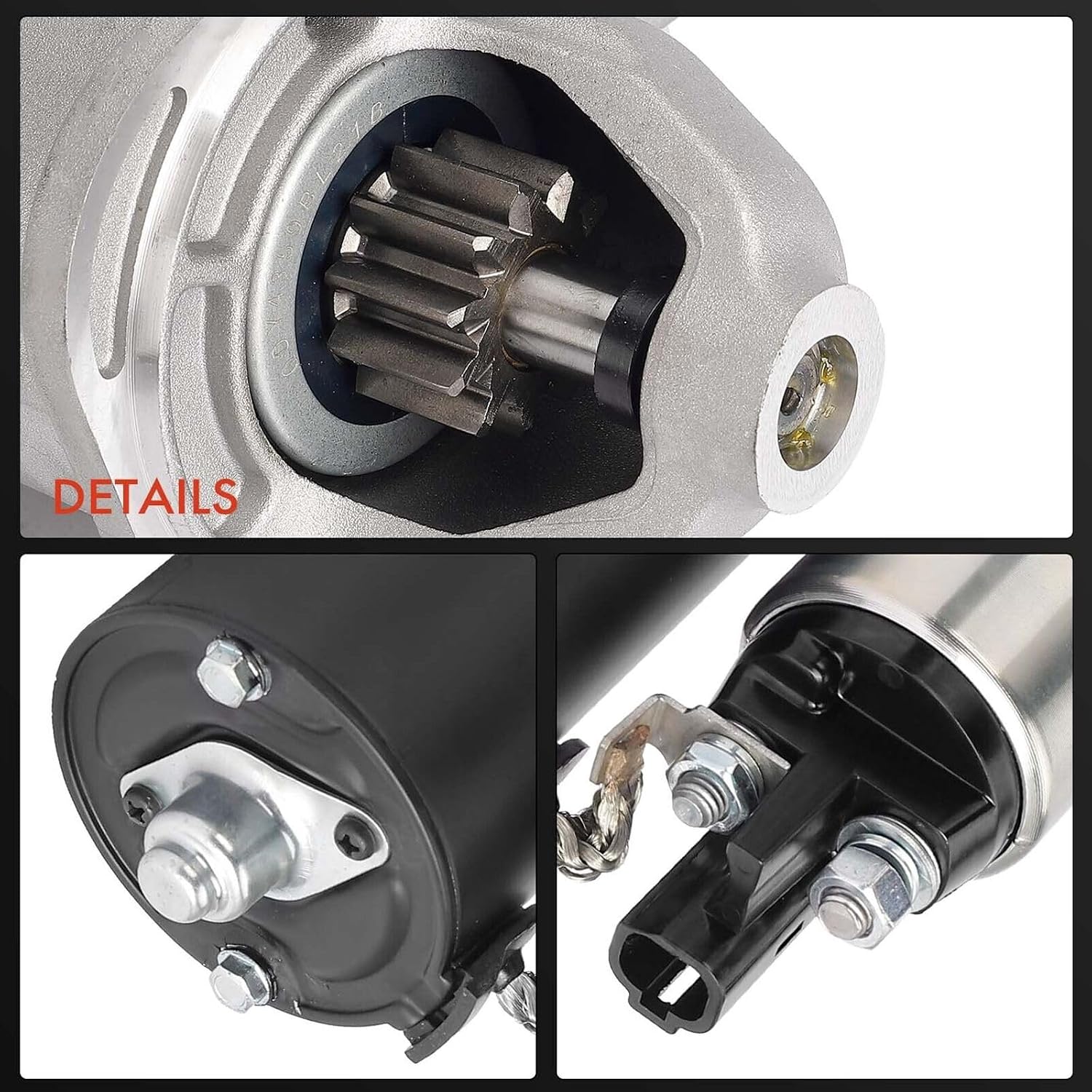 Starter Motor for Kia for Rio 1.6L 2014-2017 for Soul 1.6L 2012-2013 L4 1.3Kw/12V Cw 11T 1-Package Qty -1-2 1.3 KW Clockwise 12 Volts, Quality Verified & Fitment Tested