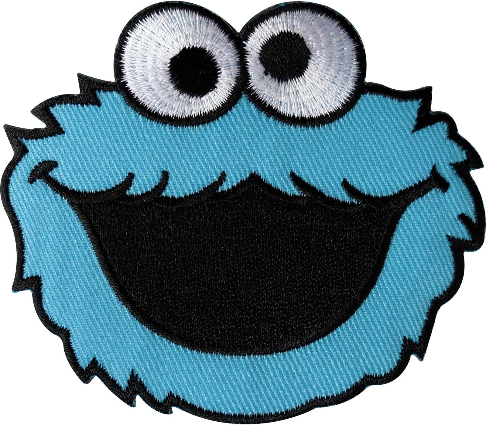 Sesame Street Cookie Monster Patch Embroidered Iron On/Sew On Clothes Badge