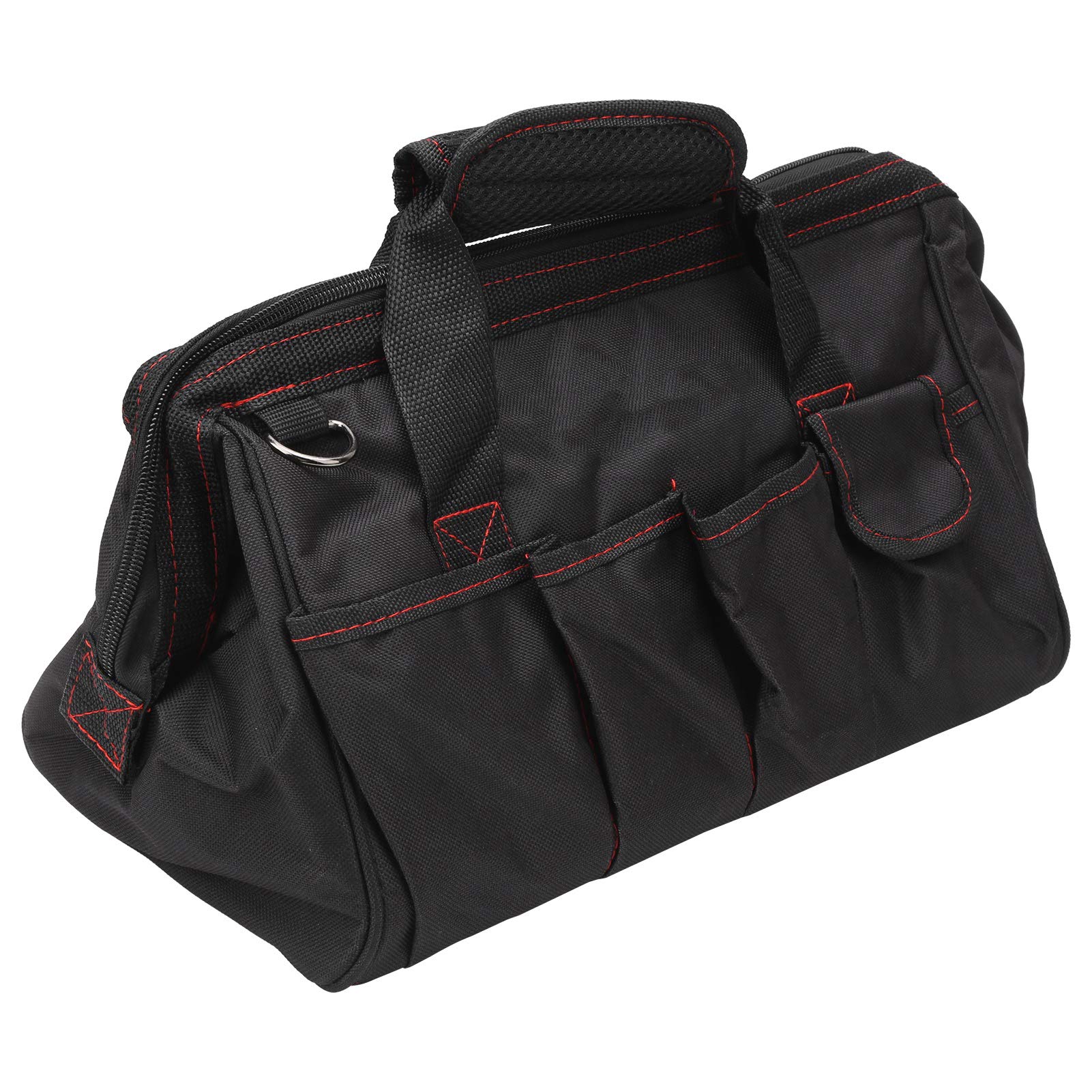 Bolsa de herramientas para electricista de 35,5 cm, con múltiples bolsillos para llaves, destornilladores y accesorios, bolsa de trabajo para profesionales y entusiastas del bricolaje