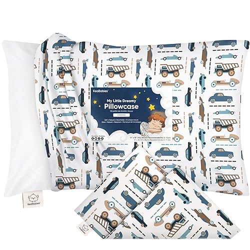 KeaBabies Funda de almohada para niños pequeños de 13 x 18 pulgadas, funda de almohada de algodón orgánico para niños, niñas, funda de algodón suave
