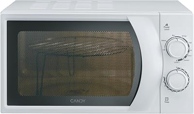 Candy Idea Forno a Microonde con Grill, 20 Litri, 700W, 6 Livelli di Potenza, Programma Defrost, Timer e Segnale di Fine Cottura, Libera Installazione, 45,2 x 33,5 x 26,2 cm, Bianco – CMG 2071M