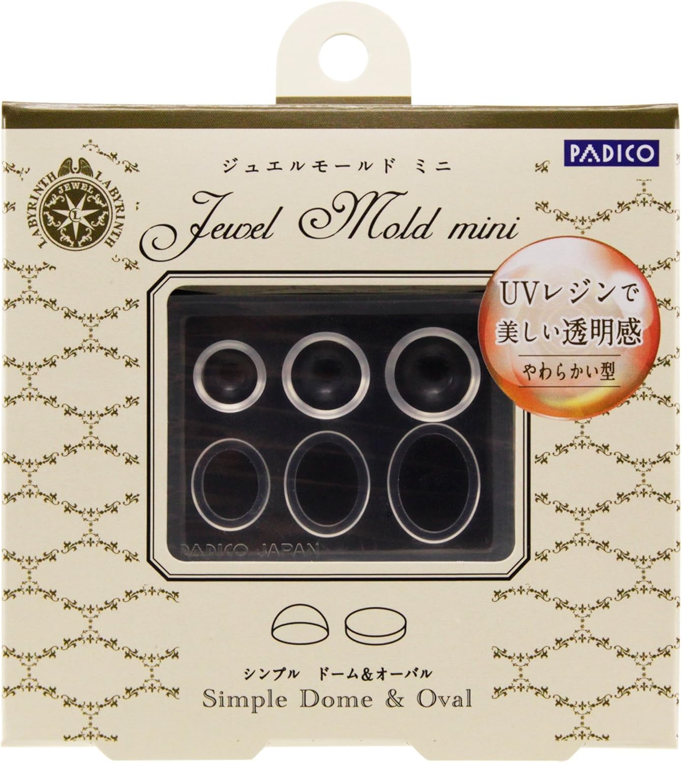Resin Shape Pajico Jewel Mold Mini Simple Dome & Oval 401007 Transparent