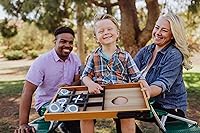 Vista 2 de ONIVA - Juego de mini puf de la marca Picnic Time, juego de Cornhole al aire libre, juego de cornhole (grano de madera)