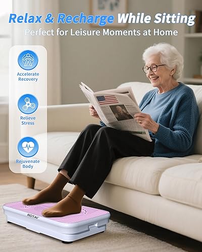 Miniatura 3 de Máquina de ejercicios de placa de vibración, placa de vibración para drenaje linfático y pérdida de peso, placa de vibración de cuerpo entero con