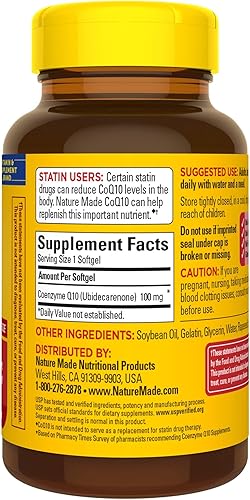 Miniatura 9 de CoQ10 100 mg cápsulas blandas 72 unidades de tamaño de valor para salud del corazón