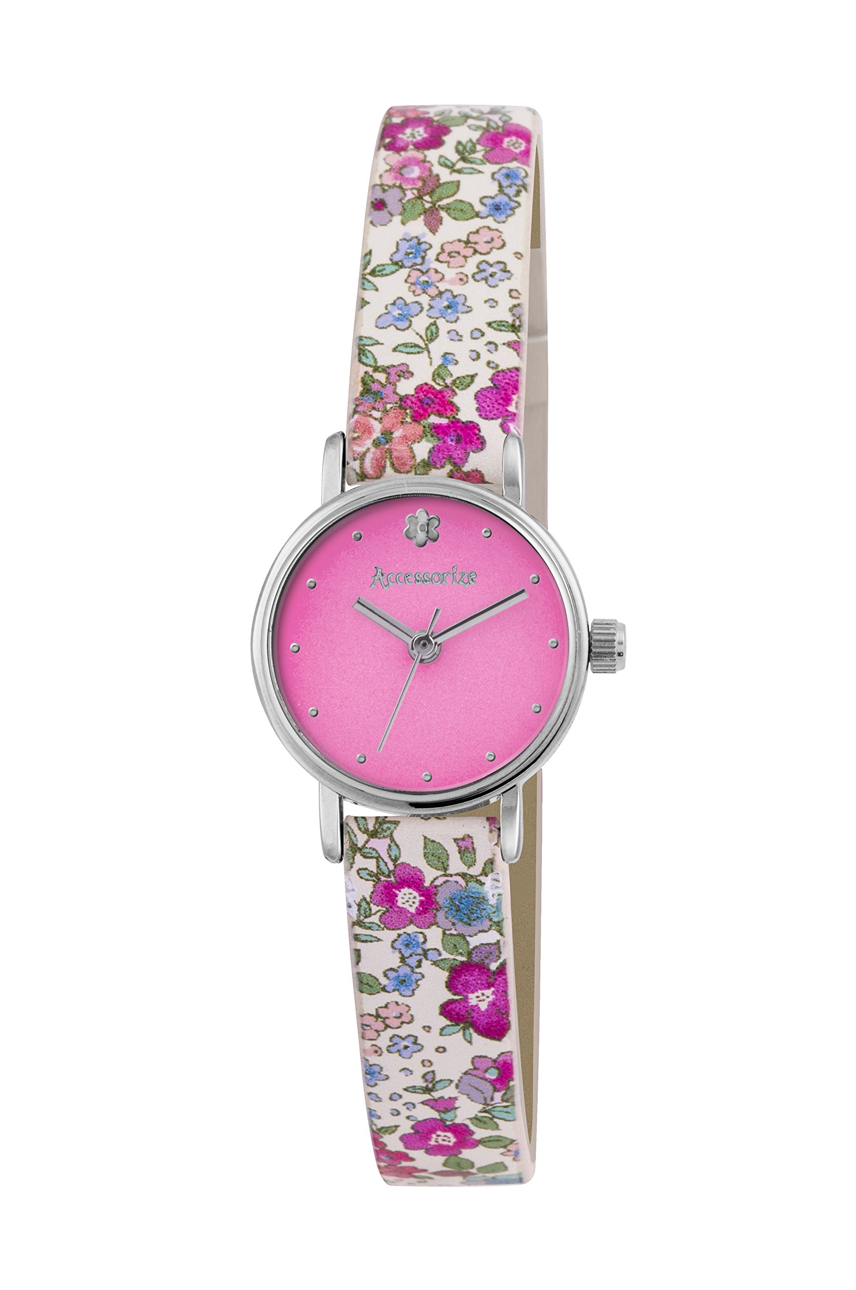 Accessorize - Silver Flower Print Strap Watch AZ2020 (Made in U.K) (B00NXTY448) Amazon Price History, Amazon Price Tracker
