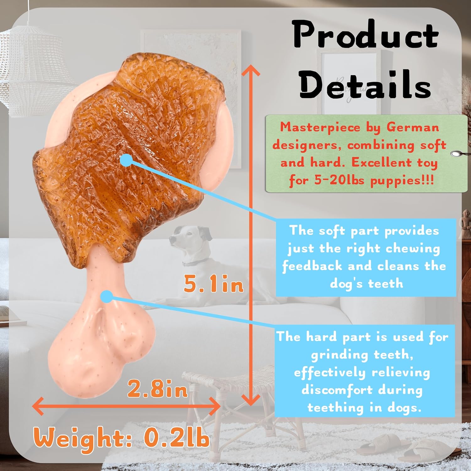 Scented Puppy Teething Toys: Puppies Chew Toys to Clean Teeth image 3