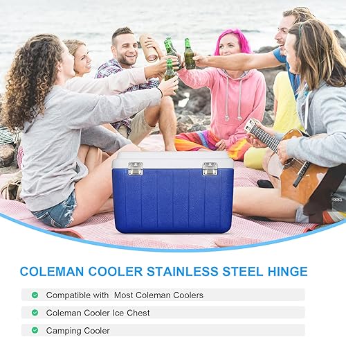Miniatura 3 de Coleman - Bisagras de repuesto para enfriador de hieleras Coleman 5253 6262 6270 5250 5286b para bisagras Coleman Ice Chest Coolers - 2 unidades