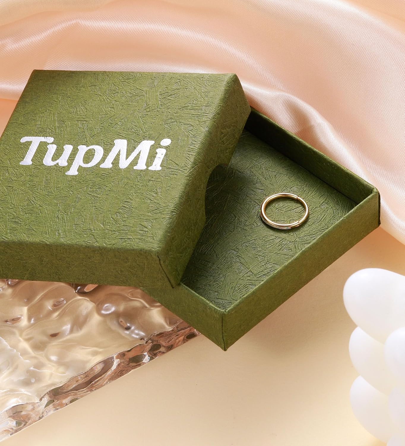 Opal Septum Ring 16G 18G 20G Hinged Hoop Ring for Women Stainless Steel Opal Nose Ring Hoop Septum Piercing Clicker Ring Cartilage Tragus Helix Earrings Conch Piercing Jewelry - Image 6