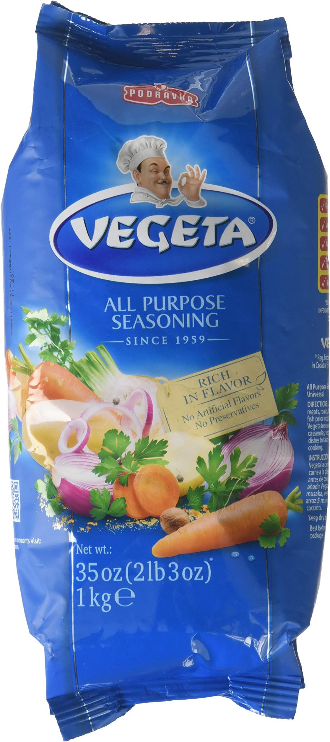 Podravka Vegeta Gourmet Seasoning And Soup Mix, 1 kg Bag