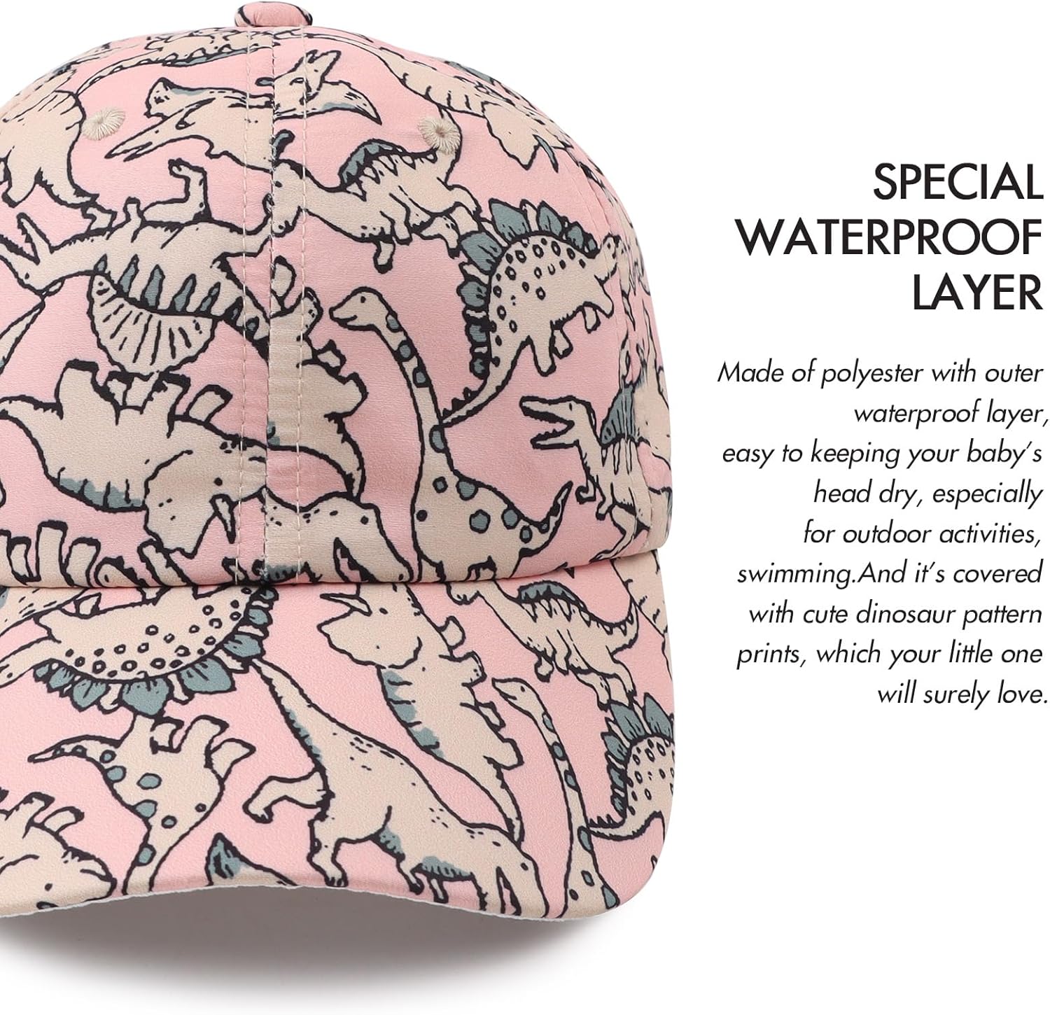 JANGANNSA Dinosaur Boys Girls Caps Embroidery Baby Baseball Caps Cotton Infant Toddler Kids Hat Spring Summer Autumn 2-6Y - Image 3