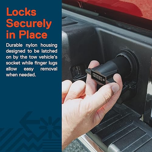 Miniatura 3 de ONLINE LED STORE - Adaptador de remolque plano de 7 a 5 vías terminales de cobre niquelado carcasa de nailon robusto diseño compacto adaptador de 7