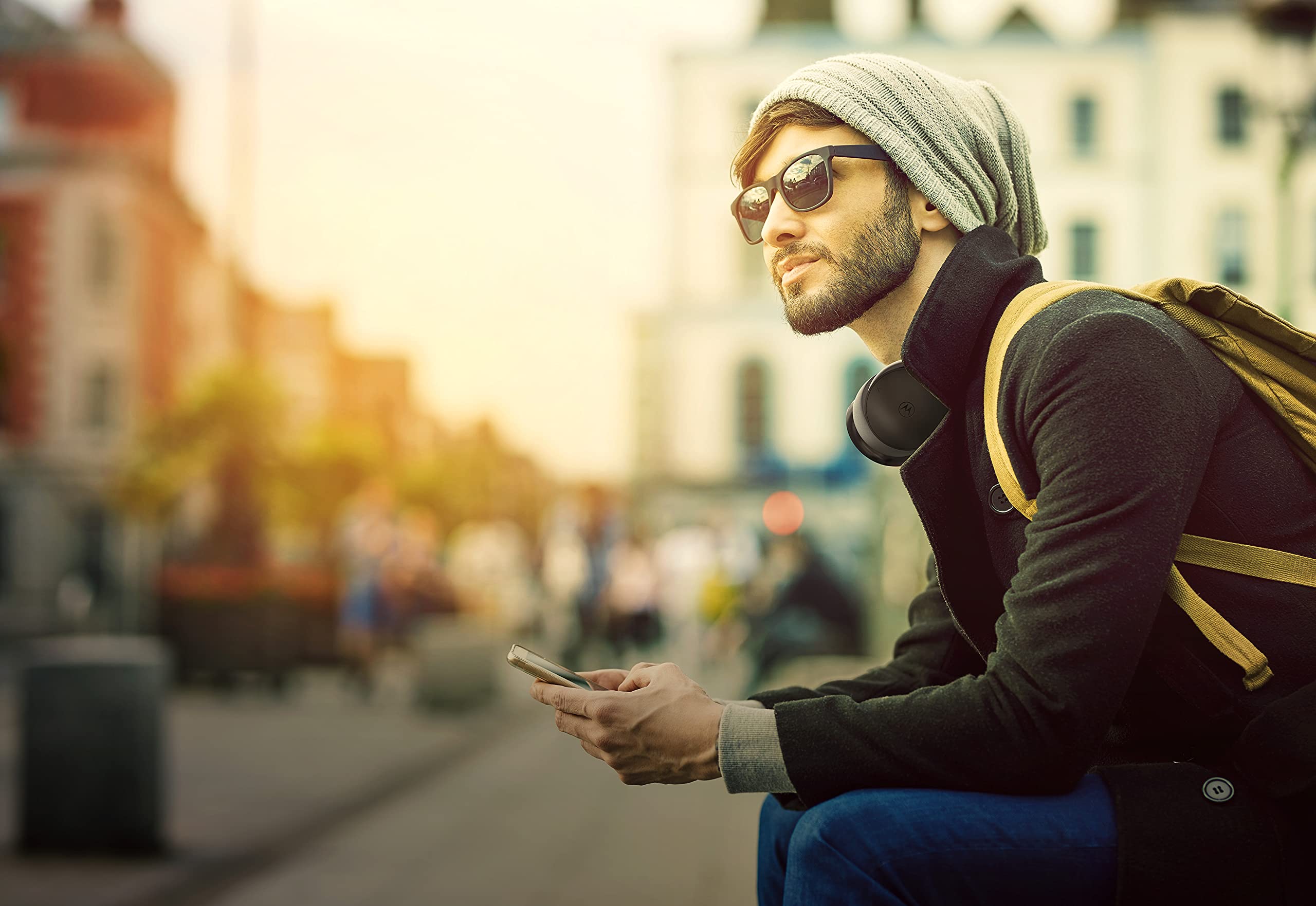 Motorola Sound Moto XT500 / Pulse Escape - Bezprzewodowe słuchawki z mikrofonem i pasywną izolacją szumów - Bluetooth 15h - czarny