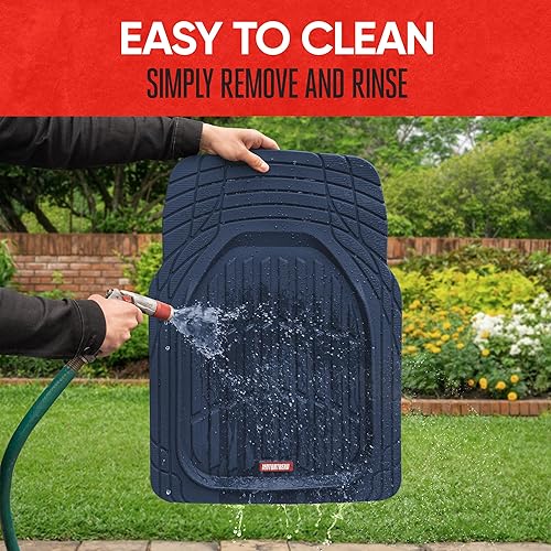 Miniatura 7 de BDK Tapetes interiores de automóvil, resistentes para todo tipo de clima, ajuste universal, para automóvil, camioneta, camión, SUV, protección