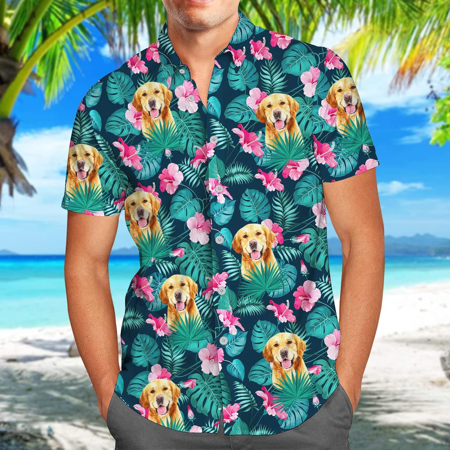 Miniatura 5 de GEPOS Camisa con botones para hombre Parent Dog 1