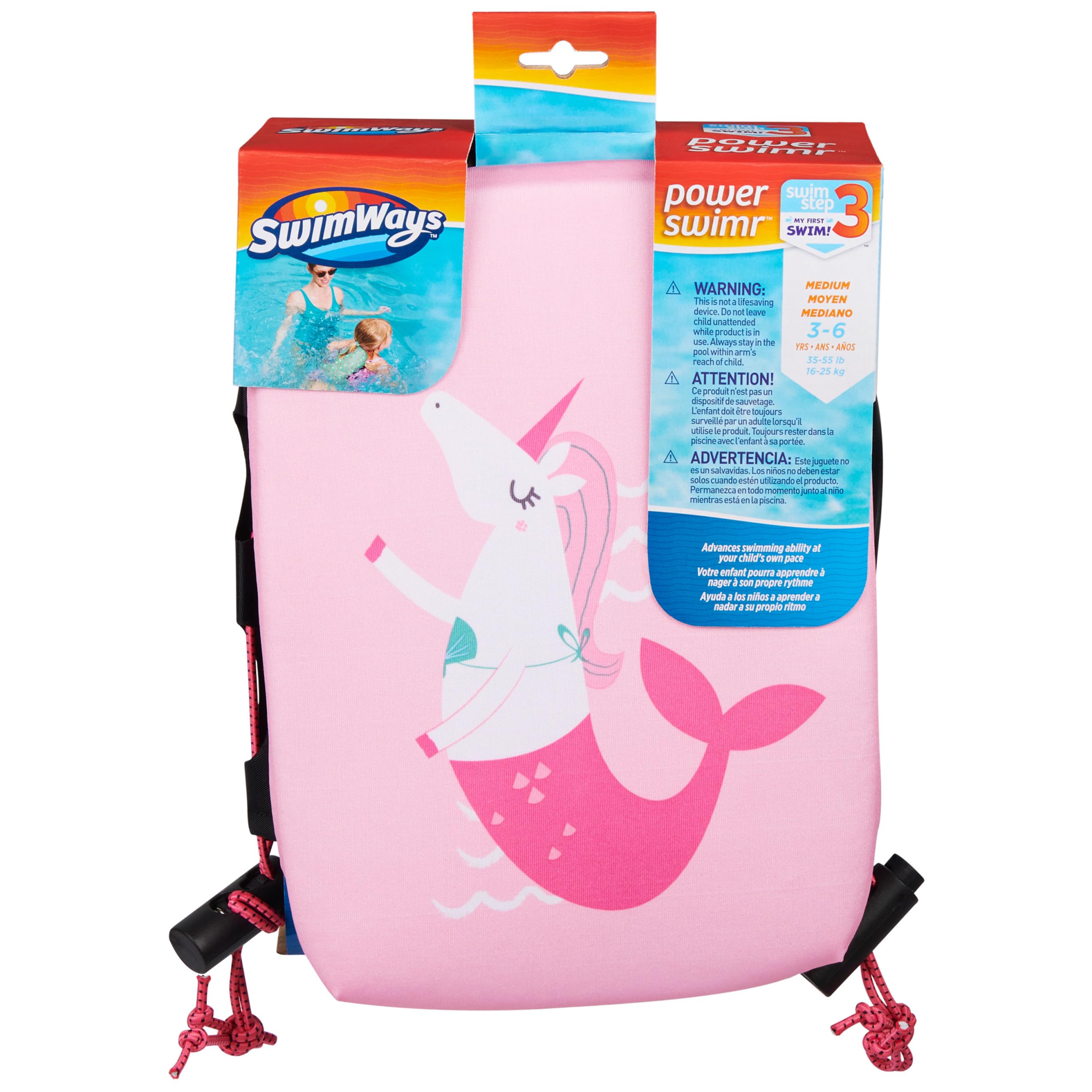 SwimWays Power Swimr - Medium - Pink Mermaid