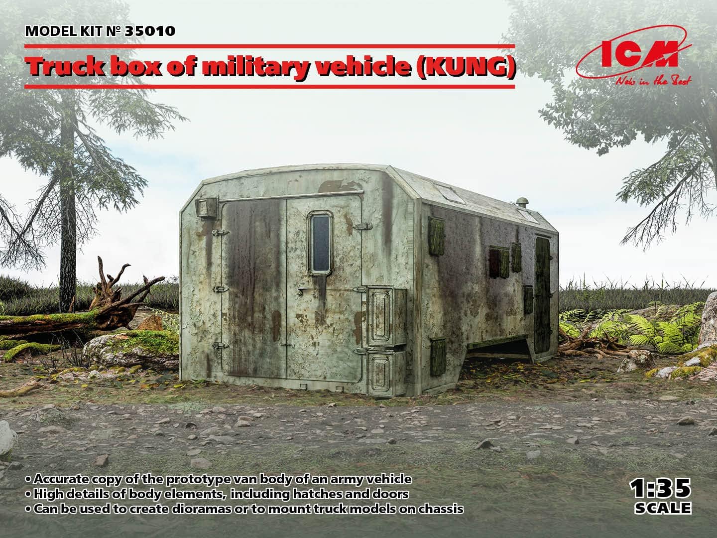 ICM 35010 - Truck Box of Military Vehicle (KUNG) - Scale 1:35