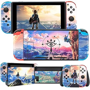 DLseego Switch Skin Sticker Pretty Pattern Full Wrap Skin Protective Film Sticker Compatible with Nintendo Switch- Zelda Breath of The Wild