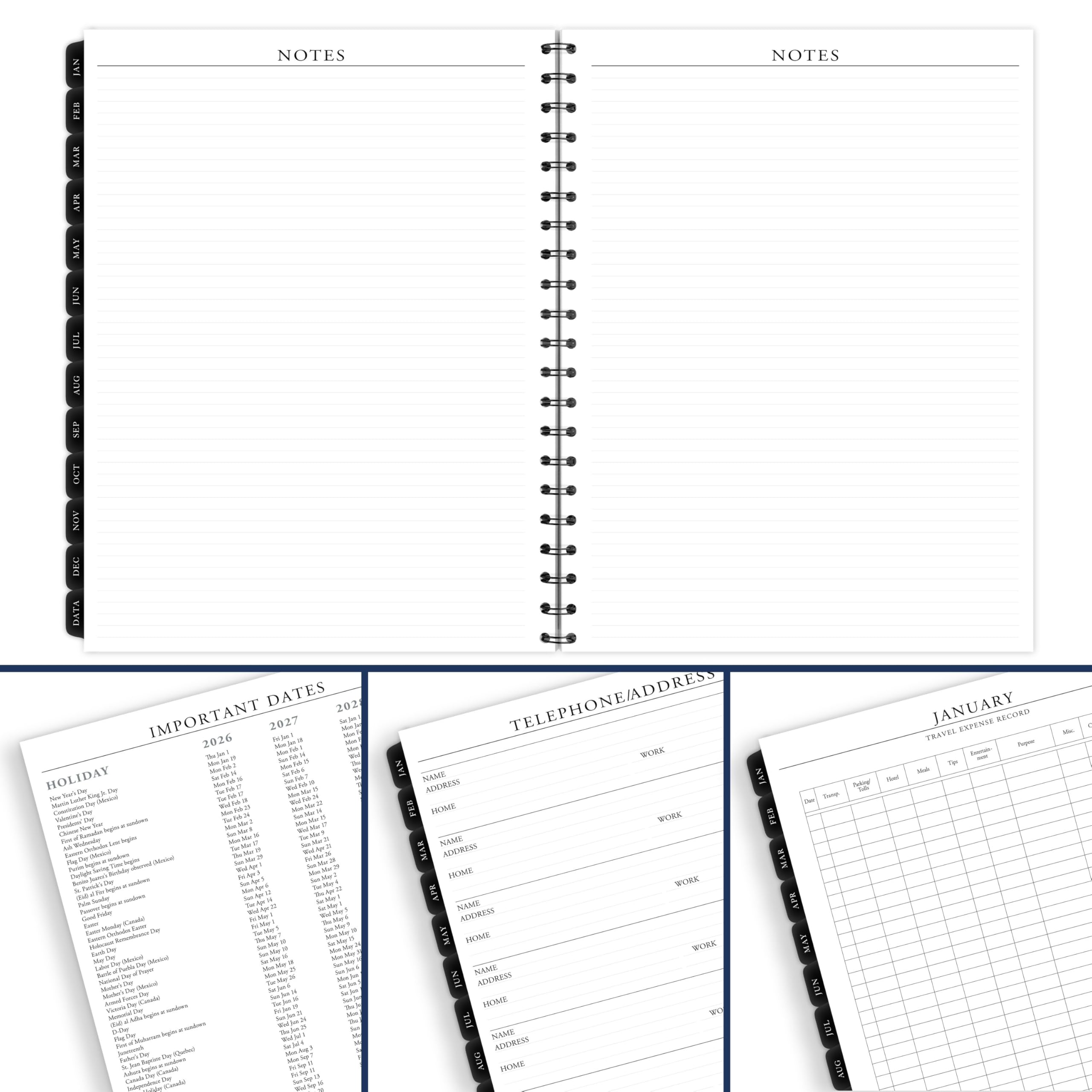 AT-A-GLANCE 2026 wöchentliche monatliche Nachfüllpackung für 70-NX81, 21 x 27,9 cm, groß, Executive (709111026)
