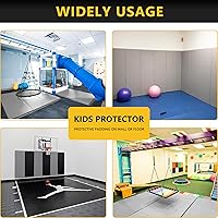 Vista 6 de Acolchado de pared para gimnasio, protector de pared para cancha de baloncesto, almohadillas protectoras extraíbles de 2 pulgadas de grosor de alta
