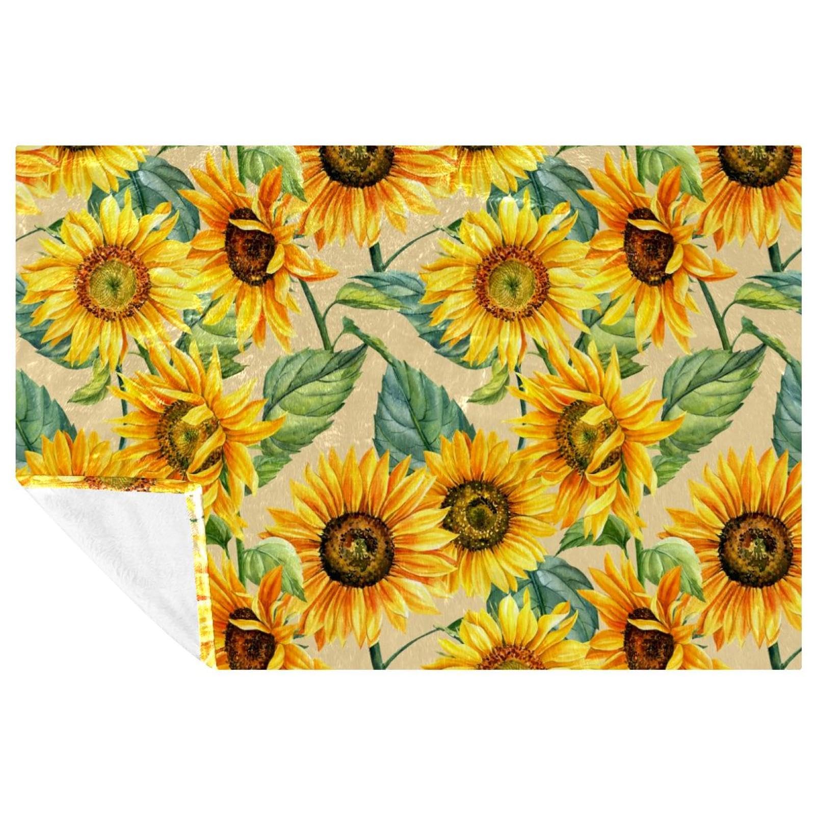 Couverture douce tournesol pour des moments chaleureux sur le canapé