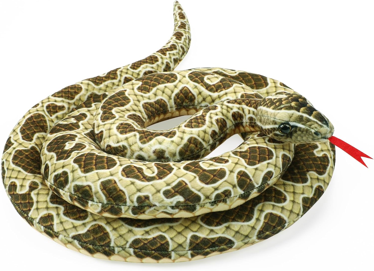 Romart Realistic Snake Stuffed Animal: 67-inch Large Lifelike Snake Plush Toy Long Giant Stuffed Animals Snake Plushie Gifts for Kids Boys Girls Christmas, Wild Animals Party Decor (Brown) Brown 02