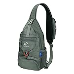 WATERFLY Packable Small Crossbody Sling Backpack Shoulder Chest Bag Daypack for Hiking Traveling Grey