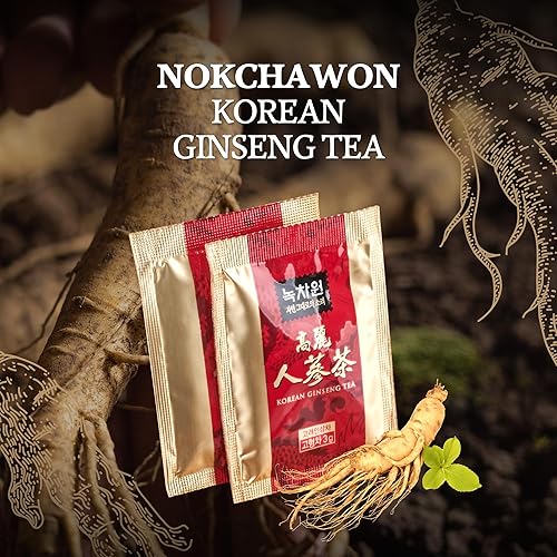 Miniatura 3 de Nokchawon Té tradicional de ginseng coreano (50 bolsitas, 5.29 oz)  Té de hierbas concentrado de extracto de raíz  El regalo perfecto de Navidad y