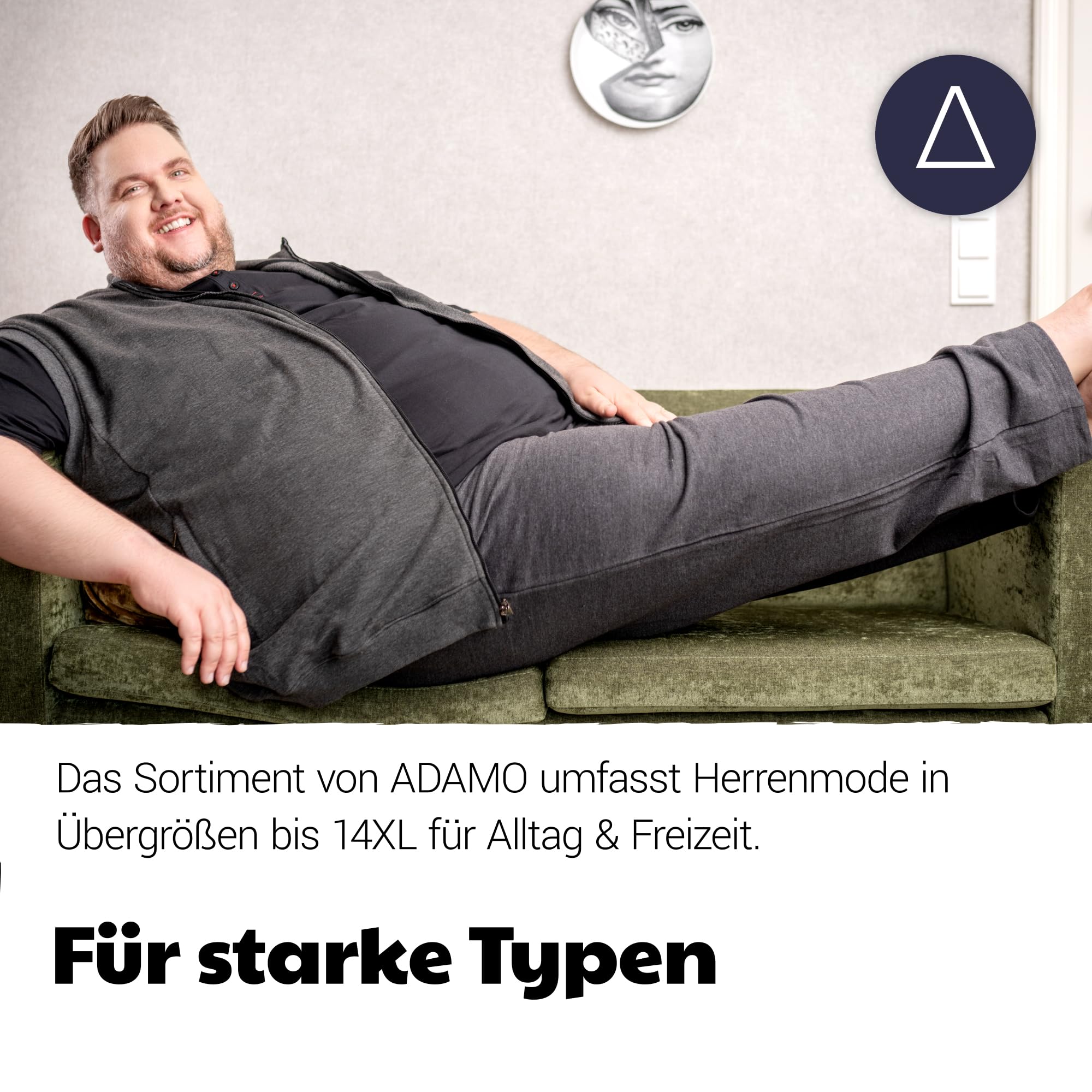 ADAMO Schwarze Herren Jogginghose kurz Ottoman Rippe großen Größen XXL - 10XL