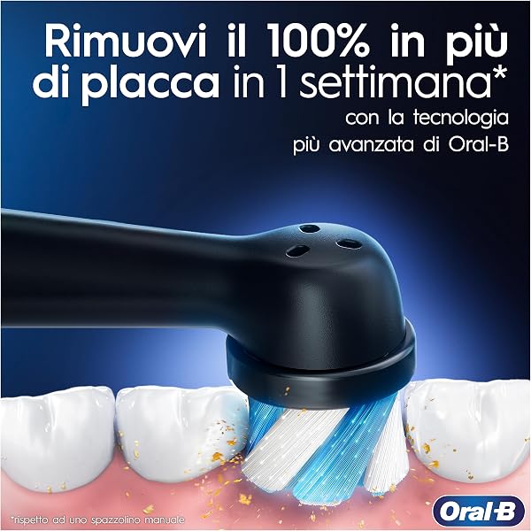 Visita lo Store di Oral-B Oral-B Spazzolino Elettrico Ricaricabile iO 3 Nero, 1 Spazzolino Elettrico, 1 Testina Di Ricambio, Custodia Da Viaggio + Dentifricio Oral-B Advanced Protezione Gengive, Pulizia Denti Efficace in use