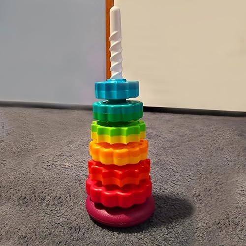 Miniatura 5 de Juguete giratorio para bebés, juguete apilable para bebés y niños pequeños, juguetes educativos de aprendizaje para niños pequeños, juguete de rueda