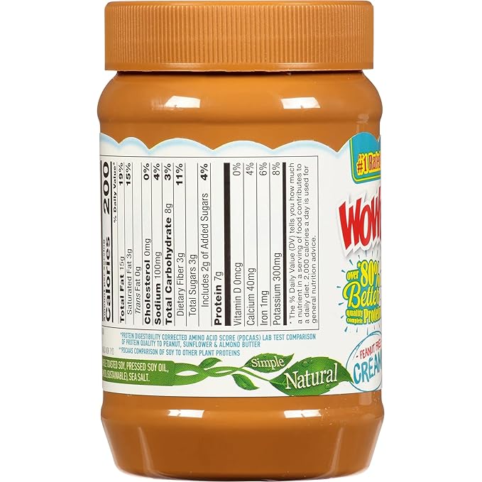 WOWBUTTER Natural Peanut Free Creamy, 1.1 Lb (Pack de 3) miniatura 9