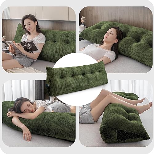 Miniatura 3 de Cabecera triangular grande con respaldo de cuña y respaldo de posicionamiento, almohadas de lectura, almohadas de cuña para cama de día, litera con