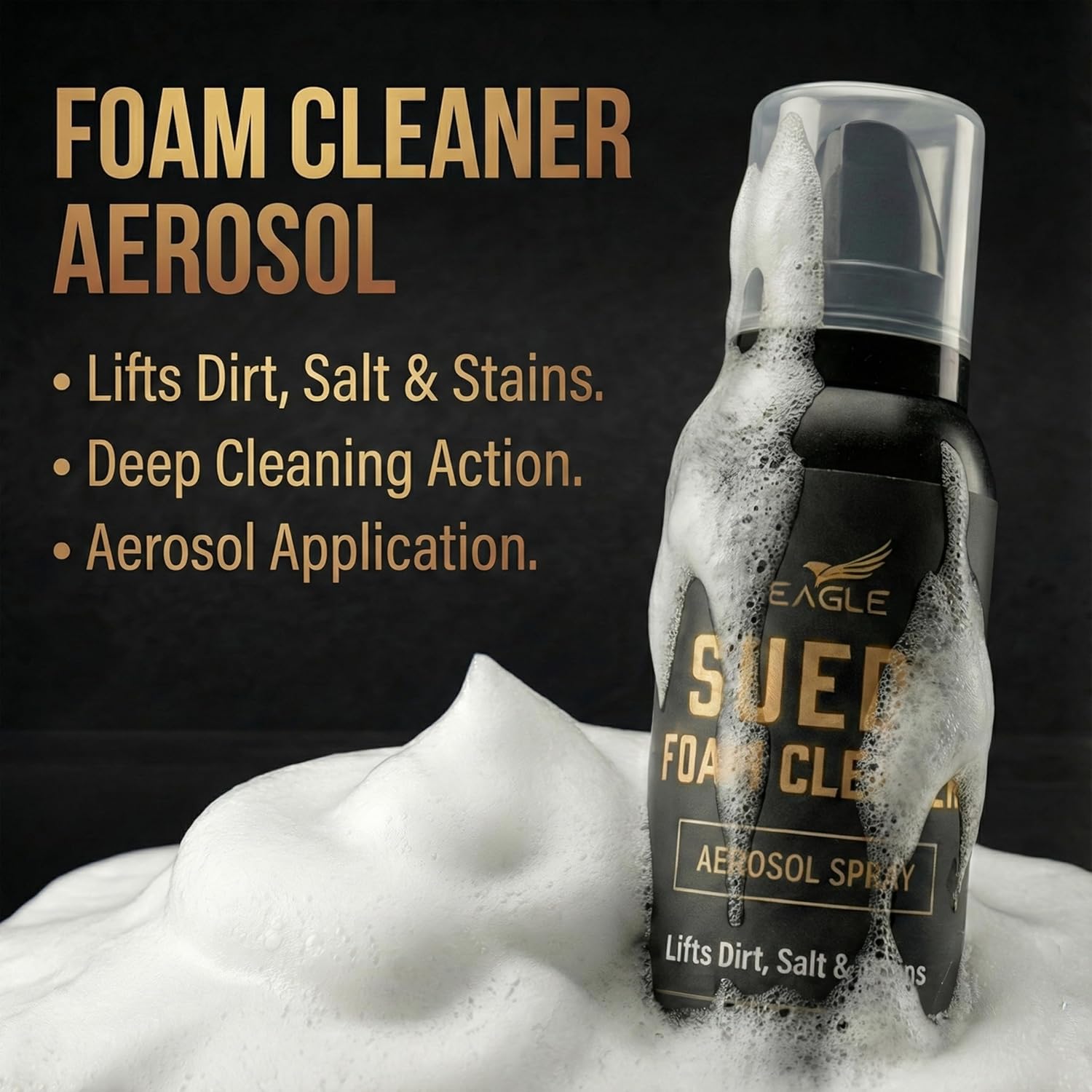 Eagle Suede & Nubuck Cleaning Kit – 5-Piece Set with Foam Suede Cleaner & Protector Spray, 3-Way Brush, Scrub Brush & Cloth – Suede Care Kit for Shoes & Boots- Compatible with Ugg Boots - Image 2