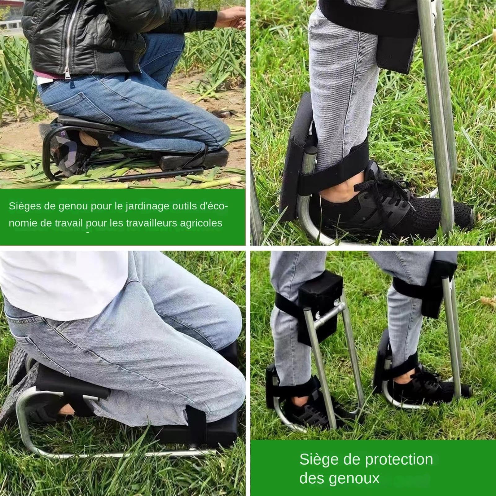 Rodillera de jardín – Taburete Plegable para jardineros | Rodilleras de
