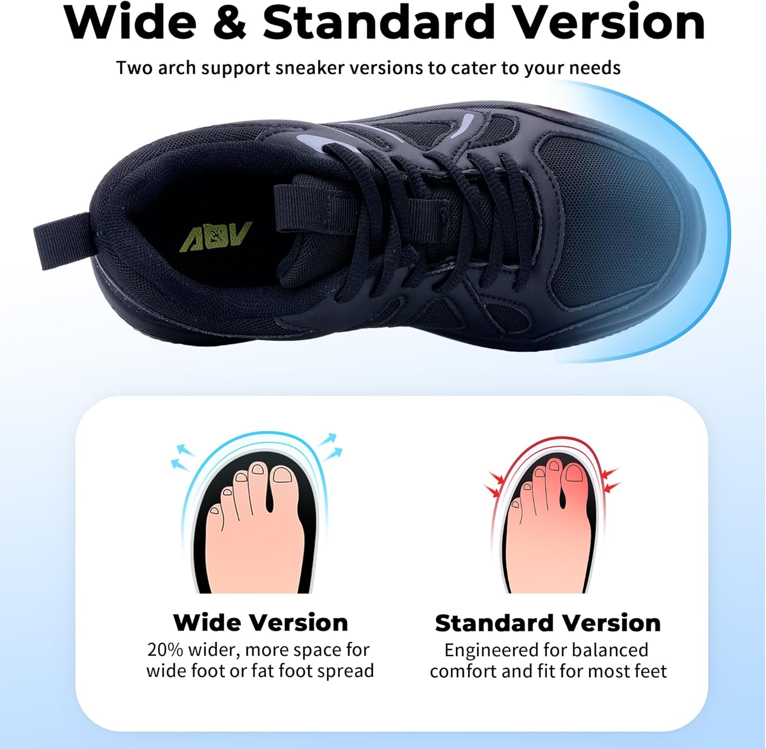 Womens Walking Shoes Arch Support Plantar Fasciitis Shoes Orthotic Tennis Sneakers for Pain Relief - Image 3