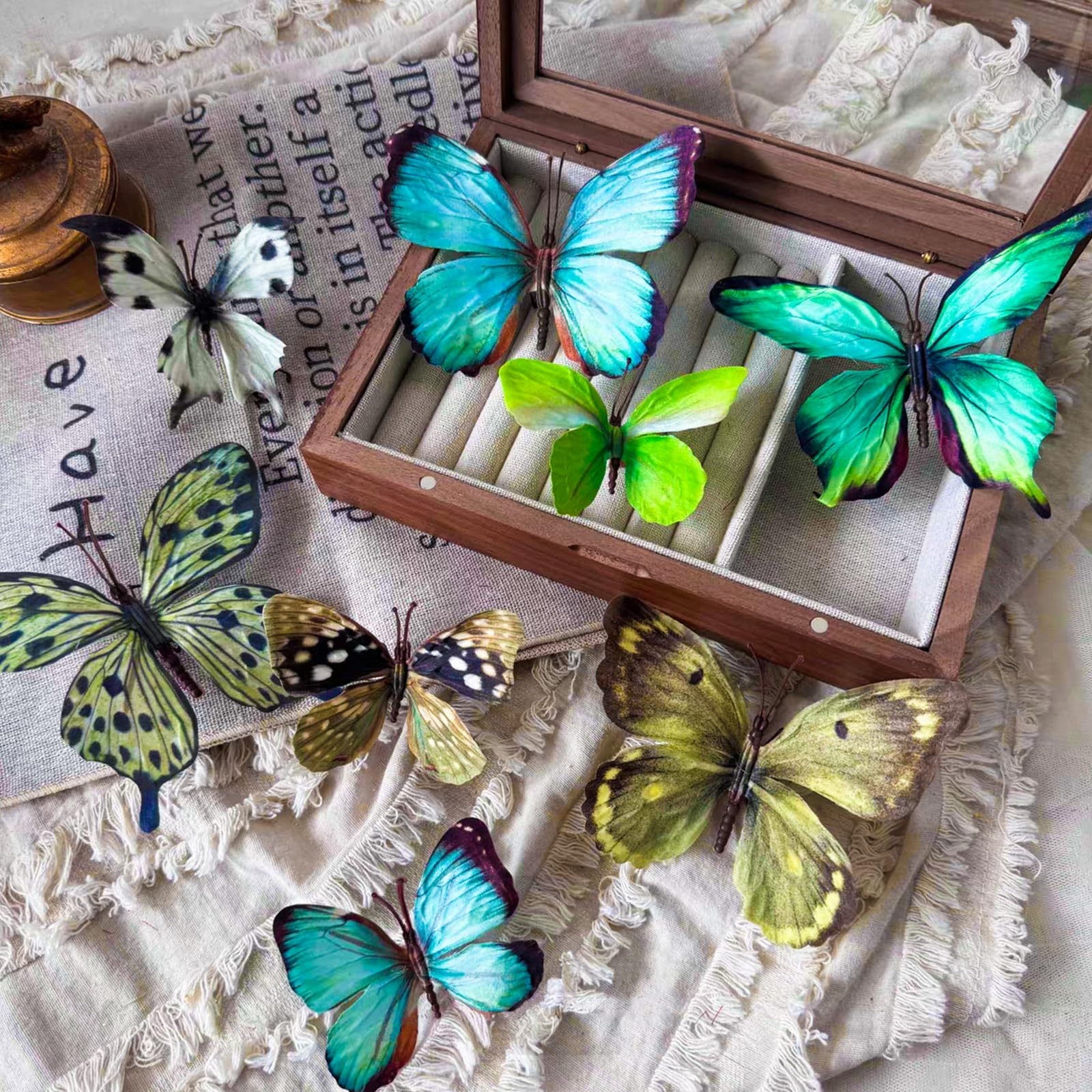 TaTalife Knstliche Schmetterlinge, 3D-Schmetterling-Clips, Seidenblumen- Schmetterlinge, geeignet fr Heimdekoration, Blumenarrangement und Folie  fr festliche Atmosphre (8 Stck) : Amazon.de: Kche, Haushalt & Wohnen